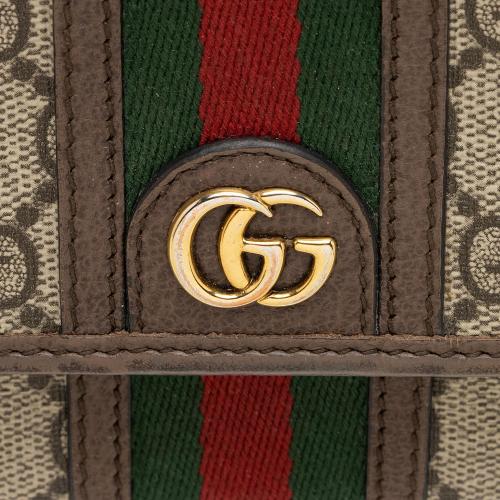 Gucci GG Supreme Ophidia Tri-Fold Wallet Crossbody