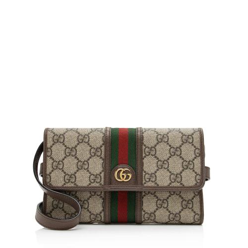 Gucci GG Supreme Ophidia Tri-Fold Wallet Crossbody