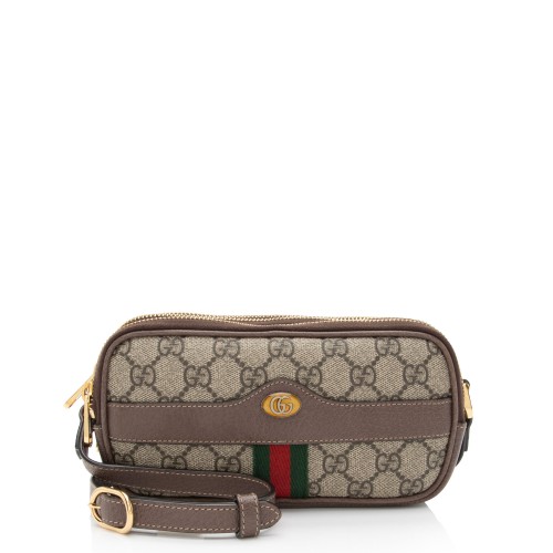 Gucci GG Supreme Ophidia Triple Zip Crossbody