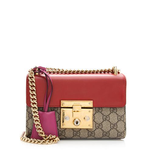 Gucci GG Supreme Padlock Small Shoulder Bag