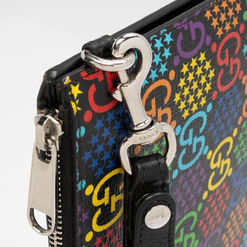 Gucci GG Supreme Psychedelic Zip Wristlet