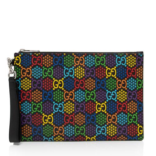 Gucci GG Supreme Psychedelic Zip Wristlet