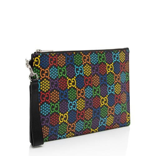 Gucci GG Supreme Psychedelic Zip Wristlet