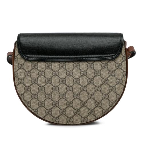 Gucci GG Supreme Saddle Padlock Crossbody Bag