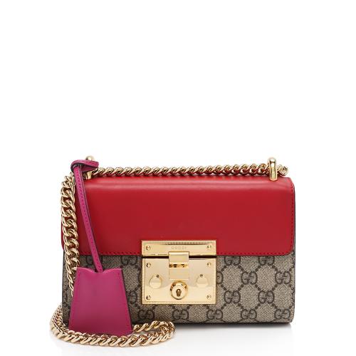 Gucci GG Supreme Small Padlock Shoulder Bag