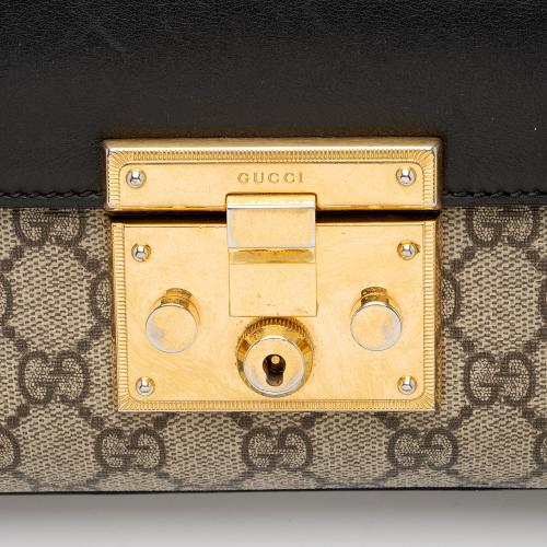 Gucci GG Supreme Small Padlock Shoulder Bag