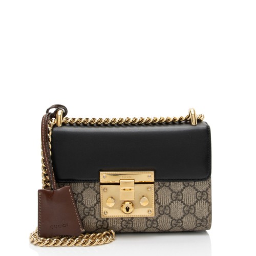 Gucci GG Supreme Small Padlock Shoulder Bag