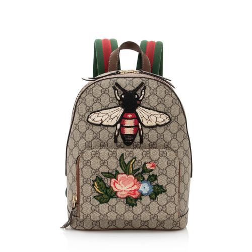 Gucci GG Supreme Souvenir Garden Bee Flower Backpack