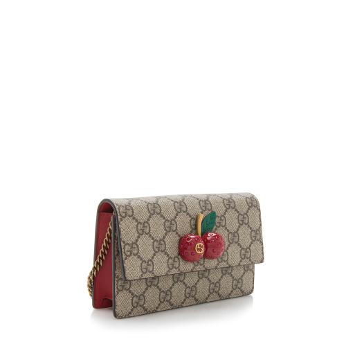 Gucci GG Supreme Cherry Super Mini Bag