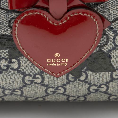 Gucci GG Supreme Tattoo Heart Medium Boston Bag