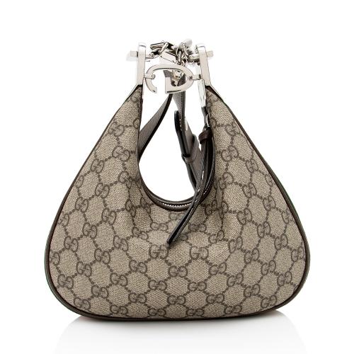 Gucci GG Supreme Web Attache Small Shoulder Bag