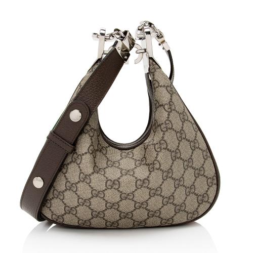 Gucci GG Supreme Web Attache Small Shoulder Bag