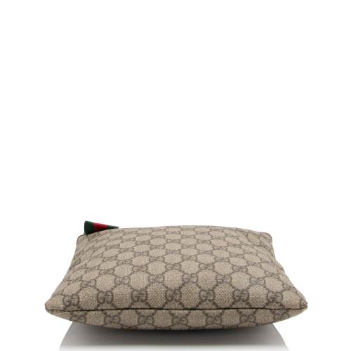 Gucci GG Supreme Web Loop Flat Small Messenger