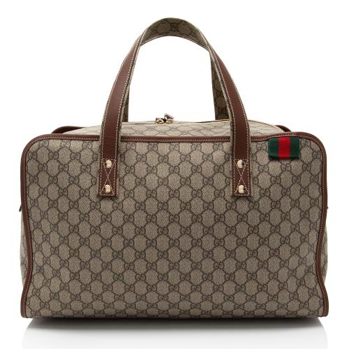 Gucci GG Supreme Web Loop Medium Duffle Bag