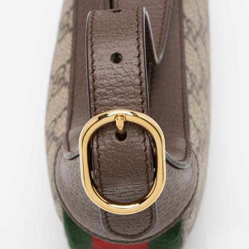 Gucci GG Supreme Web Ophidia Half Moon Mini Hobo