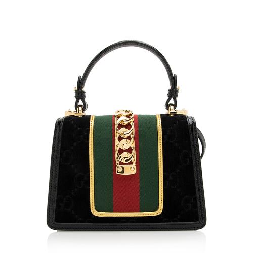 Gucci GG Velvet Sylvie Mini Top Handle