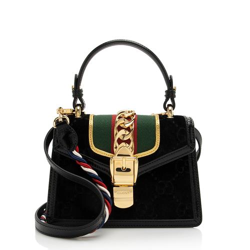 Gucci GG Velvet Sylvie Mini Top Handle