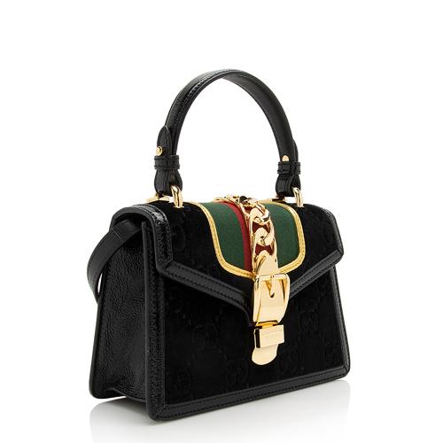 Gucci GG Velvet Sylvie Mini Top Handle