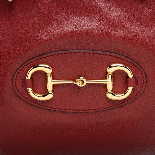 Gucci Glazed Calfskin Horsebit 1955 Morsetto Drawstring Shoulder Bag