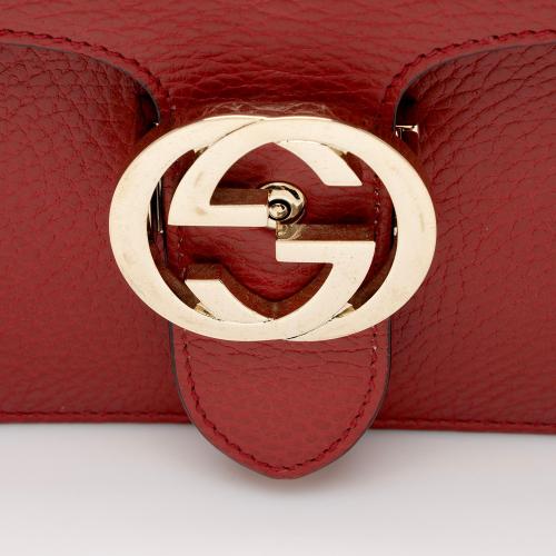 Gucci Leather Interlocking G Medium Shoulder Bag