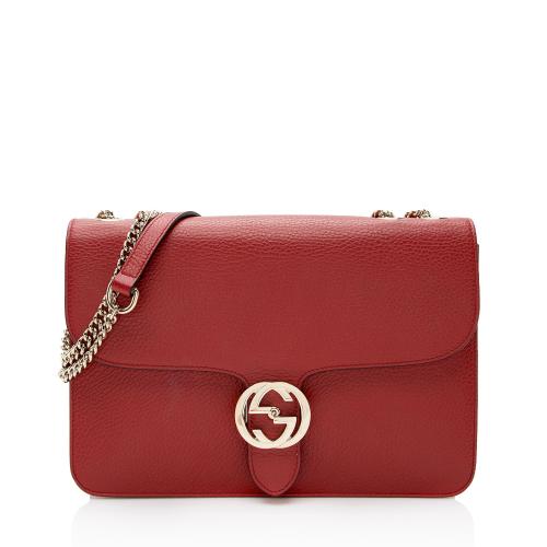 Gucci Leather Interlocking G Medium Shoulder Bag