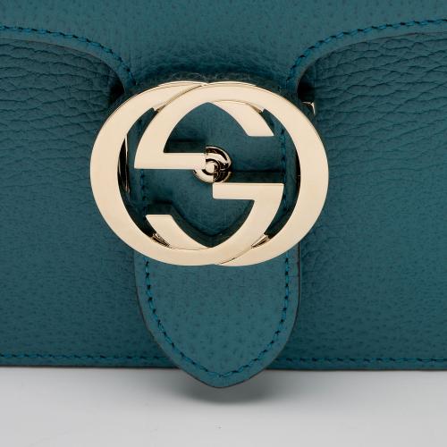 Gucci Grained Calfskin Interlocking G Medium Shoulder Bag