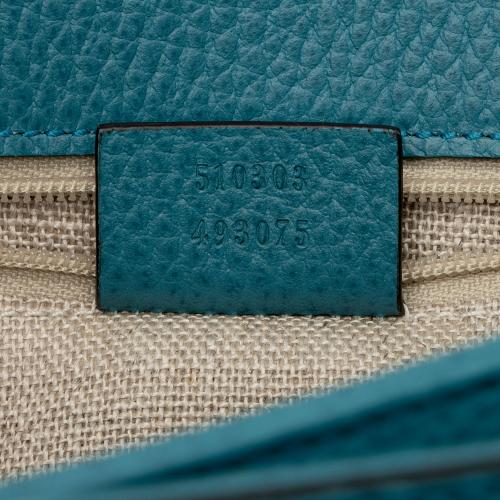 Gucci Grained Calfskin Interlocking G Medium Shoulder Bag