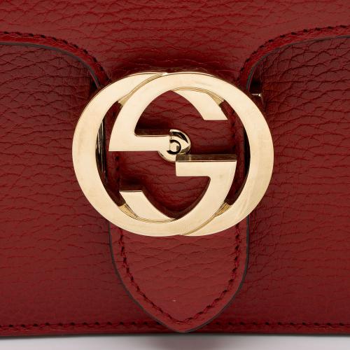 Gucci Grained Calfskin Interlocking G Small Shoulder Bag