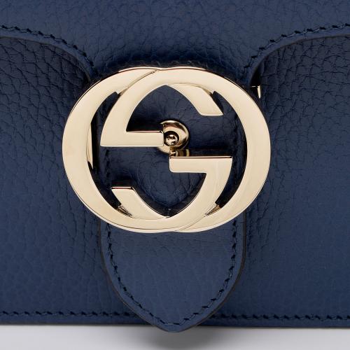 Gucci Grained Calfskin Interlocking G Small Shoulder Bag