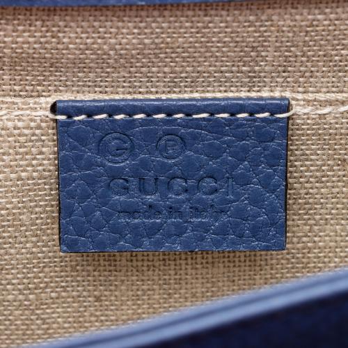 Gucci Grained Calfskin Interlocking G Small Shoulder Bag