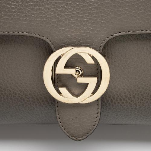 Gucci Leather Interlocking G Top Handle Small Shoulder Bag