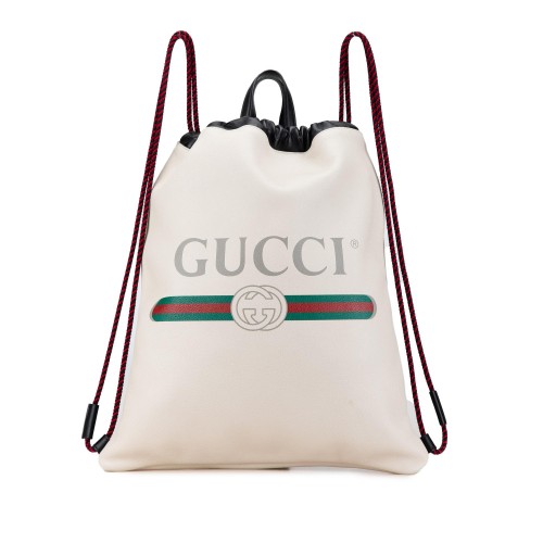 Gucci Gucci Logo Leather Backpack