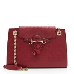 Gucci Guccissima Leather Emily Large Shoulder Bag