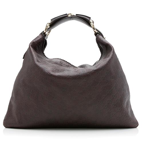 Gucci Guccissima Leather Large Horsebit Hobo