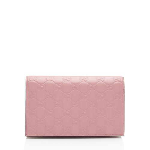 Gucci Guccissima Leather Icon Chain Wallet