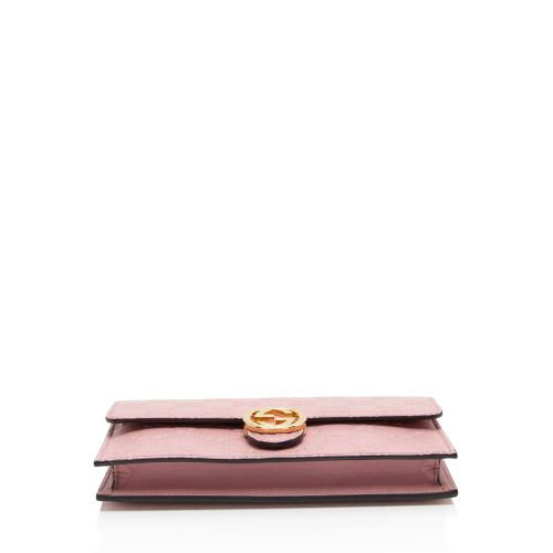 Gucci Guccissima Leather Icon Chain Wallet