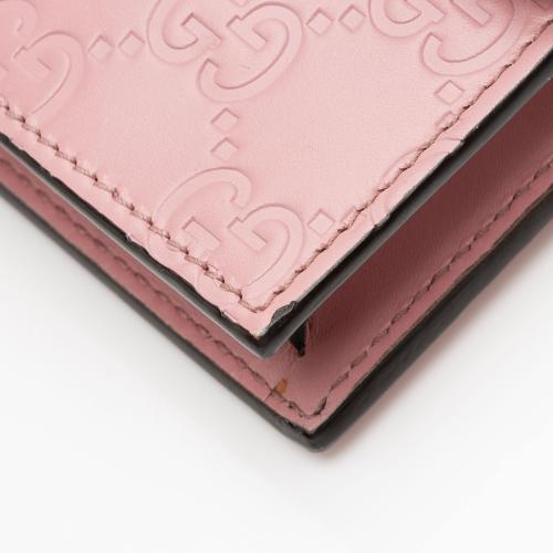 Gucci Guccissima Leather Icon Chain Wallet