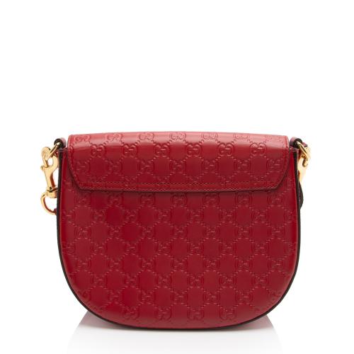 Gucci Guccissima Leather Padlock Saddle Medium Shoulder Bag