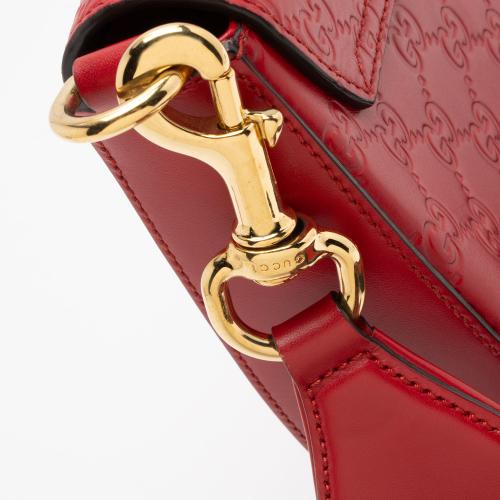 Gucci Guccissima Leather Padlock Saddle Medium Shoulder Bag