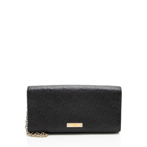 Gucci Guccissima Leather Wallet on Chain Bag