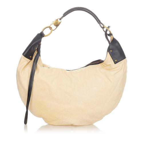 Gucci Half Moon Leather Hobo Bag