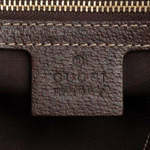 Gucci Horsebit Canvas Shoulder Bag