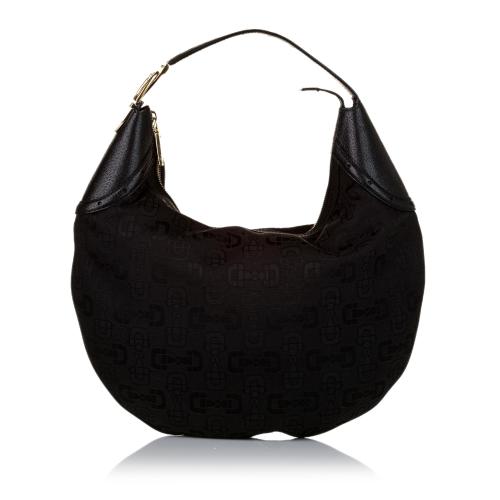 Gucci Horsebit Jacquard Glam Hobo