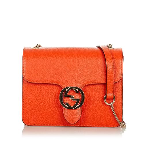 Gucci Interlocking G Chain Leather Crossbody Bag