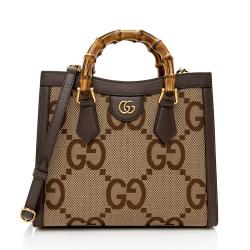 Gucci Jumbo GG Canvas Diana Small Tote