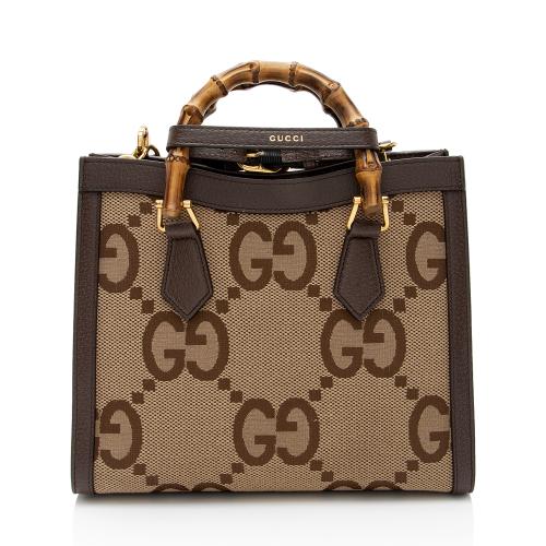 Gucci Jumbo GG Canvas Diana Small Tote