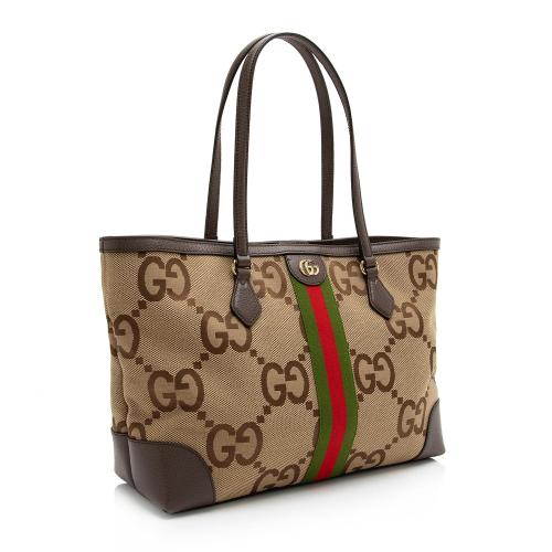 Gucci Jumbo GG Canvas Ophidia Medium Tote