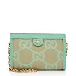 Gucci Jumbo GG Canvas Ophidia Small Shoulder Bag