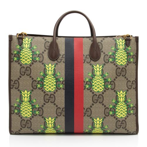 Gucci Jumbo GG Supreme Dollar Pineapple Medium Tote