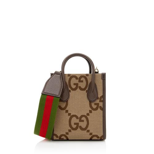 Gucci Jumbo GG Canvas Vertical Mini Tote